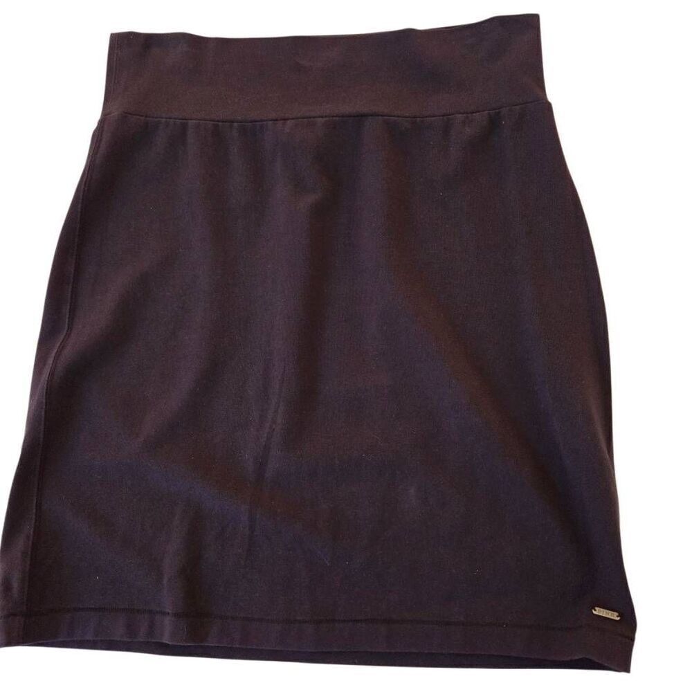 PINK Victoria's Secret Womens Pull On Stretch Straight Pencil Skirt Black Large